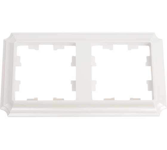 Рамка Systeme Electric Atlasdesign antique 2-постовая, универсальная, жемчуг ATN100402 10 шт 4690201027102 1