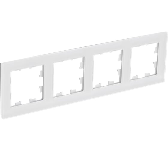 Рамка Systeme Electric Atlasdesign nature натуральное стекло белый 4-ая ATN360104 6 шт 4690201020769 1