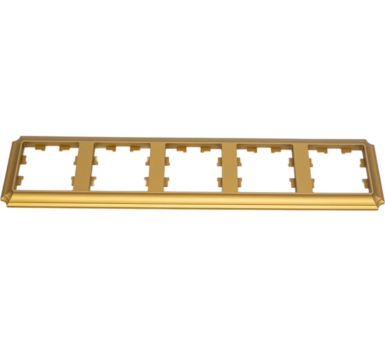 Рамка Systeme Electric Atlasdesign antique 5-постовая, универсальная, золото ATN101605 5 шт 4690201024149 1