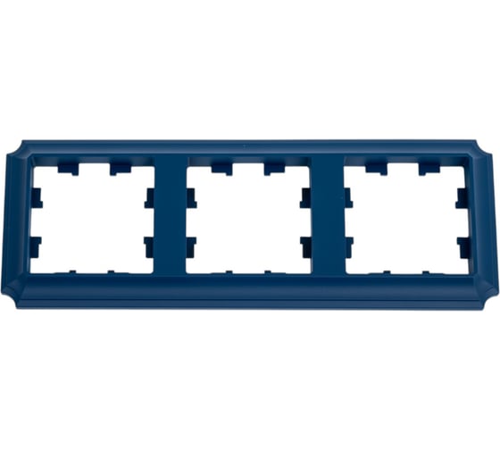 Рамка Systeme Electric Atlasdesign antique 3-постовая, универсальная, аквамарин ATN101103 5 шт 4690201027386 1