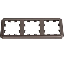 Рамка Systeme Electric Atlasdesign antique 3-постовая, универсальная, мокко ATN100603 5 шт 4690201027300