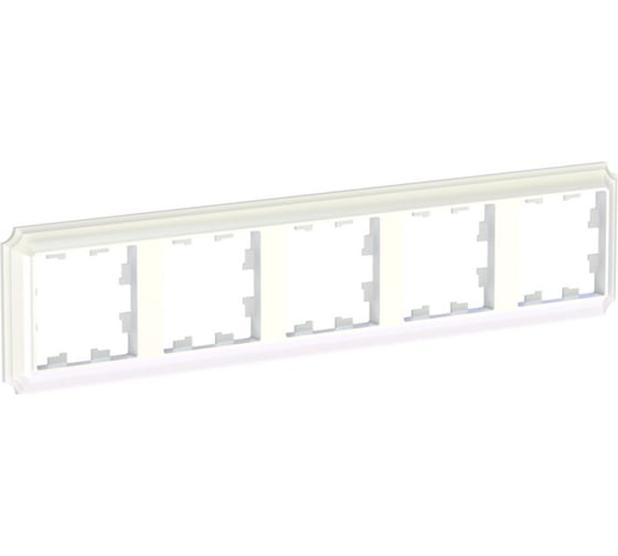 Рамка Systeme Electric Atlasdesign antique 5-постовая, универсальная, жемчуг ATN100405 5 шт 4690201027645 1