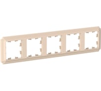 Рамка Systeme Electric Atlasdesign antique 5-постовая, универсальная, песочный ATN101205 5 шт 4690201027768