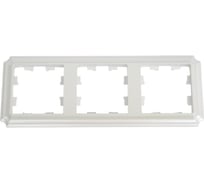 Рамка Systeme Electric Atlasdesign antique 3-постовая, универсальная, жемчуг ATN100403 5 шт 4690201027287