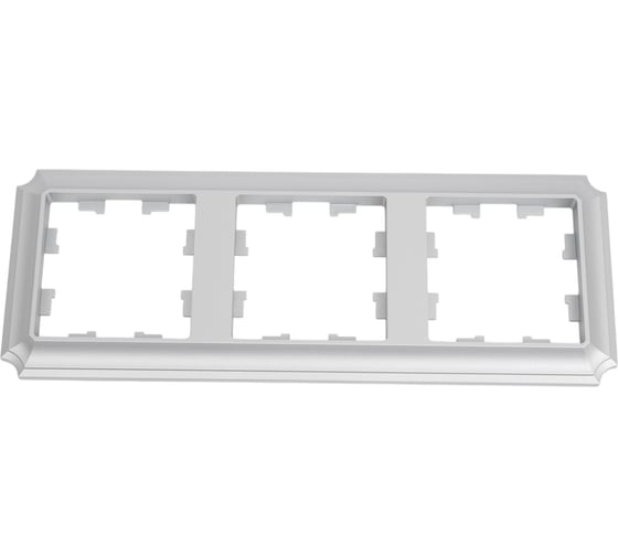 Рамка Systeme Electric Atlasdesign antique 3-постовая, универсальная, алюминий ATN100303 5 шт 4690201027263 1