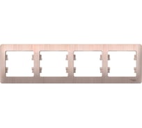 Рамка Systeme Electric Glossa сосна 4-постовая, горизонтальная GSL001504 5 шт 4690201031741