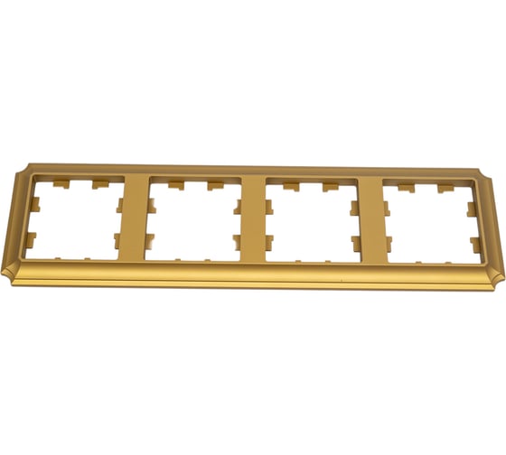 Рамка Systeme Electric Atlasdesign antique 4-постовая, универсальная, золото ATN101604 5 шт 4690201024026 1