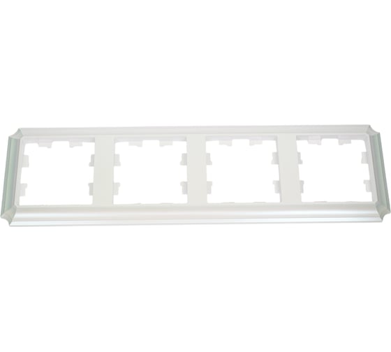 Рамка Systeme Electric Atlasdesign antique 4-постовая, универсальная, жемчуг ATN100404 5 шт 4690201027461 1