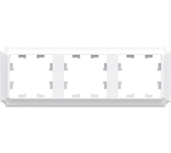 Рамка Systeme Electric Atlasdesign antique 3-постовая, универсальная, лотос ATN101303 5 шт 4690201027423 1