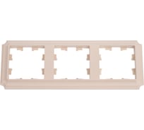 Рамка Systeme Electric Atlasdesign antique 3-постовая, универсальная, песочный ATN101203 5 шт 4690201027409