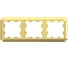 Рамка Systeme Electric Atlasdesign antique 3-постовая, универсальная, золото ATN101603 5 шт 4690201023906 1