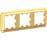 Рамка Systeme Electric Atlasdesign antique 3-постовая, универсальная, золото ATN101603 5 шт 4690201023906 2