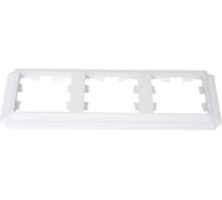 Рамка Systeme Electric Atlasdesign antique 3-постовая, универсальная, белый ATN100103 15 шт 4690201023807