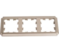 Рамка Systeme Electric Atlasdesign antique 3-постовая, универсальная, шампань ATN100503 5 шт 4690201023845