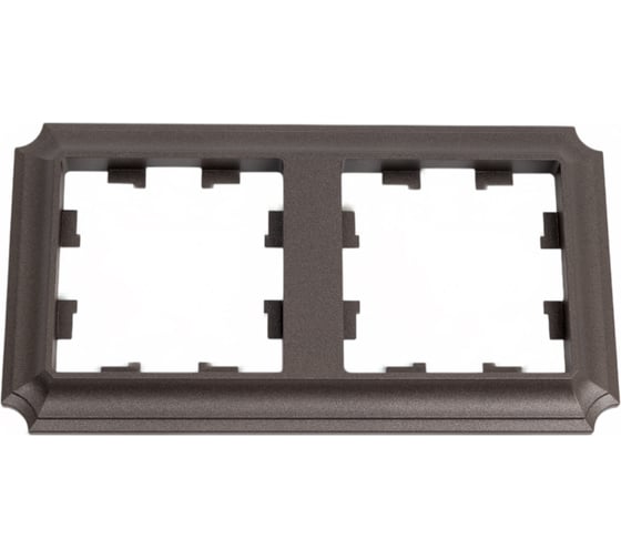 Рамка Systeme Electric Atlasdesign antique 2-постовая, универсальная, мокко ATN100602 10 шт 4690201027126 1