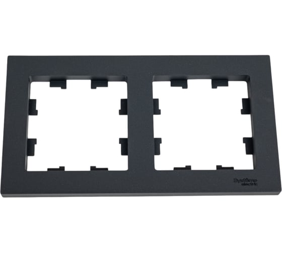 Рамка Systeme Electric Atlasdesign базальт 2-постовая , универсальная ATN001402 5 шт 4690201024262 1