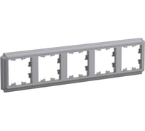 Рамка Systeme Electric Atlasdesign antique 5-постовая, универсальная, сталь ATN100905 5 шт 4690201027720