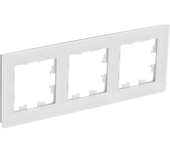 Рамка Systeme Electric Atlasdesign nature натуральное стекло белый 3-ая ATN360103 6 шт 4690201020745 1