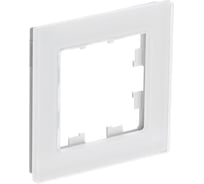 Рамка Systeme Electric Atlasdesign nature натуральное стекло белый 1-ая ATN360101 15 шт 4690201020707