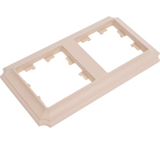 Рамка Systeme Electric Atlasdesign antique 2-постовая, универсальная, песочный ATN101202 5 шт 4690201027225