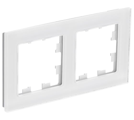 Рамка Systeme Electric Atlasdesign nature натуральное стекло белый 2-ая ATN360102 8 шт 4690201020721 1