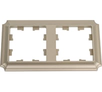 Рамка Systeme Electric Atlasdesign antique 2-постовая, универсальная, шампань ATN100502 10 шт 4690201023722