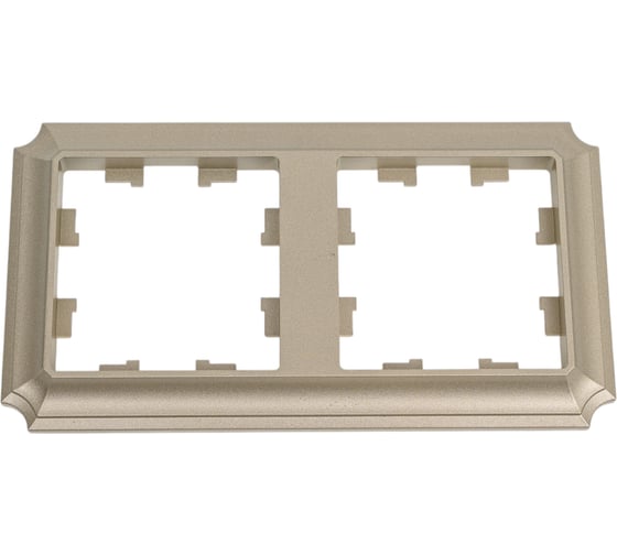 Рамка Systeme Electric Atlasdesign antique 2-постовая, универсальная, шампань ATN100502 10 шт 4690201023722 1