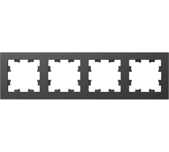 Рамка Systeme Electric Atlasdesign базальт 4-постовая, универсальная ATN001404 5 шт 4690201024347 1