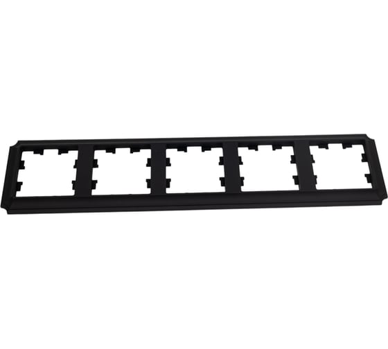 Рамка Systeme Electric Atlasdesign antique 5-постовая, универсальная, карбон ATN101005 5 шт 4690201024101 1