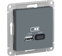 Розетка Systeme Electric (Schneider Electric) AtlasDesign Грифиль USB A+С, 5В/2,4А, 2х5В/1,2А, механизм SE ATN000739 8 шт 13606489710764