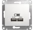 Розетка Systeme Electric (Schneider Electric) Glossa Бел USB 5В/2100мА, 2х5В/1050мА GSL000133 SE GSL000133 6 шт 13606481283402 1