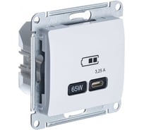 Розетка Systeme Electric (Schneider Electric) USB GLOSSA тип-С 65W высокоскоростная зарядка QC, PD, механизм, БЕЛЫЙ GSL000127 8 шт 13606485815494
