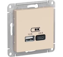 Розетка Systeme Electric (Schneider Electric) Glossa Молочный USB A+С, 5В/2,4А, 2x5В/1,2 А GSL000939 8 шт 13606481718539