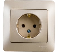 Розетка Systeme Electric (Schneider Electric) 1-м СП Glossa 16А IP20 с заземл. в сборе титан GSL000442 15 шт 13606480659178