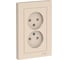 Розетка Systeme Electric (Schneider Electric) AtlasDesign Беж б/з двойная, 16А, в сборе SE ATN000220 15 шт 13606489583498 1