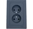 Розетка Systeme Electric (Schneider Electric) AtlasDesign Грифель б/з двойная, со шторками,16А, в сборе SE ATN000722 6 шт 13606489702363 1