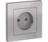 Розетка Systeme Electric (Schneider Electric) AtlasDesign Алюминий б/з, 16А, в сборе SE ATN000340 10 шт 13606489583962 1