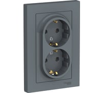 Розетка Systeme Electric (Schneider Electric) AtlasDesign Грифель с/з двойная, 16А, в сборе SE ATN000724 6 шт 13606489702370
