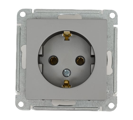 Розетка Systeme Electric (Schneider Electric) AtlasDesign Сталь с/з, 16А, механизм SE ATN000943 5 шт 13606489703070 1