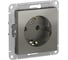 Розетка Systeme Electric (Schneider Electric) AtlasDesign Сталь с/з, 16А, механизм SE ATN000943 5 шт 13606489703070 2