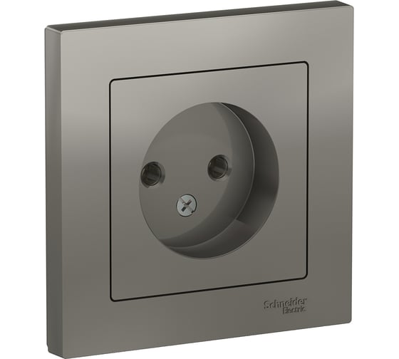 Розетка Systeme Electric (Schneider Electric) AtlasDesign Сталь б/з, 16А, в сборе SE ATN000940 5 шт 13606489703056 1