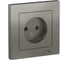 Розетка Systeme Electric (Schneider Electric) AtlasDesign Сталь б/з, 16А, в сборе SE ATN000940 5 шт 13606489703056 1