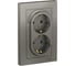 Розетка Systeme Electric (Schneider Electric) AtlasDesign Сталь с/з двойная, 16А, в сборе SE ATN000924 6 шт 13606489703018 1