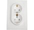 Розетка Systeme Electric (Schneider Electric) AtlasDesign Жемчуг с/з двойная, со шторками, 16А, в сборе SE ATN000426 6 шт 13606489584303 1