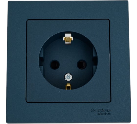 Розетка Systeme Electric (Schneider Electric) AtlasDesign Изумруд с/з со шторками, 16А, в сборе SE ATN000844 5 шт 13606489702769 1