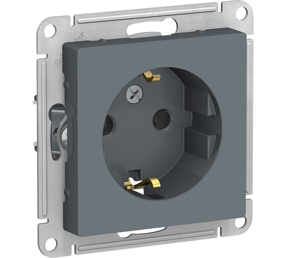 Розетка Systeme Electric (Schneider Electric) AtlasDesign Грифель с/з со шторками, 16А, механизм SE ATN000745 10 шт 13606489702455 1