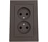 Розетка Systeme Electric (Schneider Electric) AtlasDesign Мокко б/з двойная, со шторками,16А, в сборе SE ATN000622 6 шт 13606489702042 1