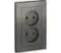 Розетка Systeme Electric (Schneider Electric) AtlasDesign Сталь б/з двойная, со шторками,16А, в сборе SE ATN000922 6 шт 13606489703001 1