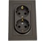 Розетка Systeme Electric (Schneider Electric) AtlasDesign Мокко с/з двойная, со шторками, 16А, в сборе SE ATN000626 6 шт 13606489702066 1