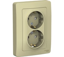 Розетка Systeme Electric (Schneider Electric) Blanca внутр Беж 2-ая с/з со шторками, 16А, 250В SE BLNRS001127 6 шт 13606489776128